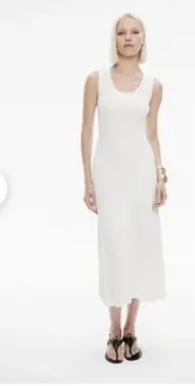 Witchery Rib Scoop Neck Knit Dress in Chalk RRP$229.95 Size:XS