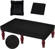 Swpeet 1Pcs Black Polyester Fabric Billiard Pool Table Cover, Heavy Duty 7Ft ...
