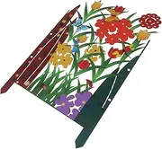 HYTROVE Garden Animal Barrier Fences Reusable No Digging Edging for Outdoor Spaces Design Butterfly Floral Pattern for Plant Support and Poultry