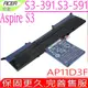 ACER 電池(原廠)-宏碁 Aspire S3-391 電池,S3-591電池,S3-951,AP11D3F電池,AP11D4F電池,3ICP5/65/88,3ICP5/67/90,MS2346