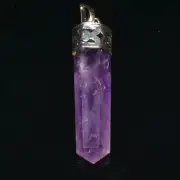 35-40 MM Amethyst Crystal Reiki Powerful Energy Vibration Healing Stone Pendant