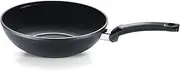 [Fissler] Ceratal Comfort Ceramic 11 Inch Non-Stick Wok, Orbit Black, Made without PFAS