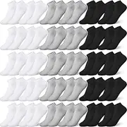[Geyoga] 48 Pairs Socks of Mens Thin Low Cut Ankle Socks for Men Casual Sports Sock Comfortable Lightweight Socks