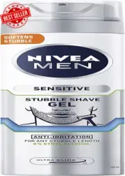 MEN Sensitive Stubble Shave Gel 200Ml | with Chamomile | Shaving Gel for Sensiti