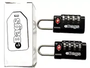 TWO NEW eBAGS 4 DIGIT TRAVEL LUGGAGE LOCKS WITH RESETTABLE COMBO TSA APPROVED