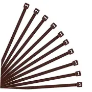 Nylon Cable Zip Ties Self Locking Plastic Wire Ties with 40 Lbs 12 Inch Brown