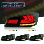 Pair Smoke Tinted LED Tail Lights Brake Lamp for HONDA Accord 4D 2013-15 Rear (for: Honda)