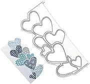 Metal Heart Border Die Cuts Cutting Dies Paper Cutting Stencils Templates Cutter Molds Moulds for Greeting Card Making DIY Scrapbooking Embossing Present Craft Decorative
