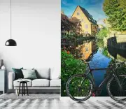 3D Small Town River O457 Wallpaper Wall Mural Self-adhesive Kathy Barefield Fay