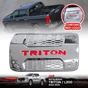 Fuel Cover Tank Chrome Red Logo For Mitsubishi Triton L200 2024-2025 4Door (for: Mitsubishi)