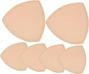 TEHAUX Swim Pads 3 Pair Skin Tone Triangle Shape Thin Top Thick Bottom Breathable Sponge Material Removable for Easy Wash Suitable for Bras