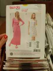 Easy Burda Style 6743 Size 10-20 Misses Summer or Winter Nightgown Sew Pattern
