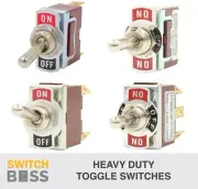 HEAVY DUTY TOGGLE SWITCHES - On-Off 2 Way On-Off-On 3 Way - SPST DPST SPDT DPDT