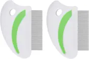 Brillirare 2 Pack Flea Lice Comb, Stainless Steel Dog Cat Grooming Combs with...