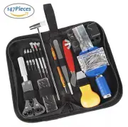 147PC Watch Repair Tool Kit Battery Replace Spring Bar Watch Band Link Pin Strap