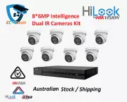 HiLook 8 x6MP IPC-T262H-MU Camera with IntelliSense, Built-in Mic, 8CH 4K NVR