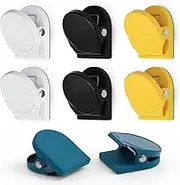 SMART&COOL Pack of 8 Magnetic Clips, Scratch-Free Magnetic Clips for Fridge, whiteboard, Kitchen, School, Multi Magnet Clip