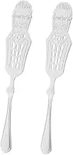 BRIGHTFUFU 2pc Stainless Steel Absinthe Spoon Sugar Cube Dripper Filter Spoon Sieve Strainer
