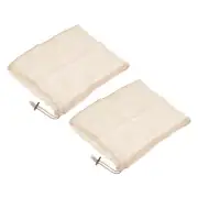 2pcs Cotton Shoe Bags, Small Drawstring Storage Bags for Travel, Beige