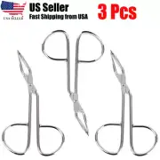 Scissor Tweezers Flat Tip Tweezer Set Hair Eyebrow Removal Tweezers