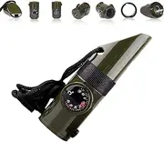 Emergency Survival Whistle,Multifunctional Outdoor Tools,Loud Safety Signaling,Compass/Thermometer/Light/Magnifier/Reflector Mirror/Storage Room/Lanyard,Expedition/Exploration/Hiking/Camping/Climbing