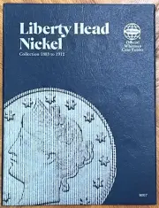 Whitman Liberty Head Nickel Coin Folder, Album book 1883 to 1912 # 9007