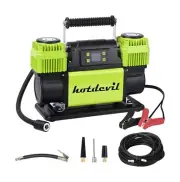 Portable Air Compressor 12V Dual Cylinder Portable Inflator 12.3 CFM with Dig...