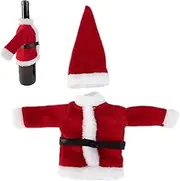 Christmas Wine Bottle Decor - Wine Bottle Clothes,Christmas Wine Bottle Clothes Hat Decorative Bottle Toppers for Parties Favors