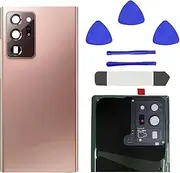 Gold Note 20 Ultra Back Glass Replacement (Waterproof) Cover Housing Door Panel for Samsung Galaxy Note 20 Ultra 5G