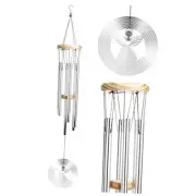 Wind Chime with Wind Spinner, Creative Wind Chimes with 6 Hollow Aluminium