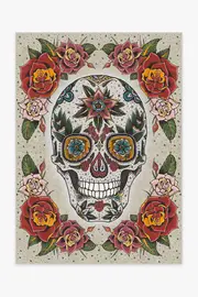 150' x 215' | Machine Washable Runner Rug | Kid & Pet Friendly | Indoor Rug | Sugar Skull Flatwoven Rug | Ruggable