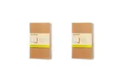 2x 3pc Moleskine 80 Pages Plain Pocket Cahier Notebook Office Student Journal