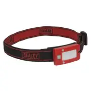 Sealey Rechargeable Head Torch 2W COB LED Auto-Sensor Red LED360HTR