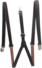 [COMVIP] Kids Adjustable Strap Solid Metal Clip Y-Back Braces Suspenders Black