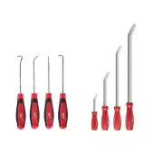 Milwaukee Pry Bar Set with Hook and Pick Set 8-Piece Tri Lobe Comfort Handle