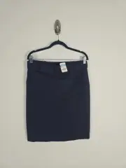 Nwt J. McLaughlin Anabel Pique Pencil Skirt Size 6 Navy Blue Textured Belted