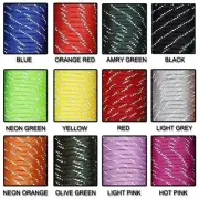 100FT Reflective Material 7 Core Reflective Parachute Cord Lanyard Paracord For