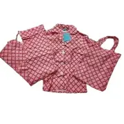 Vintage Paul Frank Limited Edition Pajama Set, Skurvy, Pink & Red, Size Small
