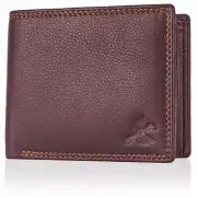 Genuine Leather RFID Blocking Wallet Men's Brown