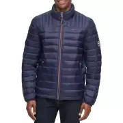 Tommy Hilfiger Men's Size M Nylon Packable Quilted Winter Jacket Midnight Navy