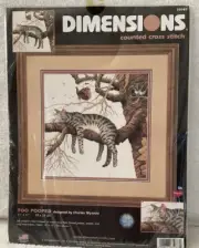 Dimensions Too Pooped Cat Counted Cross Stitch Kit #35087 Charles Wysocki NEW