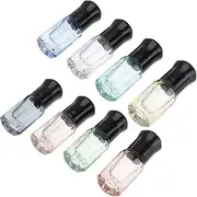 Healeved 8pcs Refillable Roller Bottles Portable Empty Essential Oil Perfume Containers Durable Travel Sub Bottles with Colored Caps for Cosmetics for Travelling