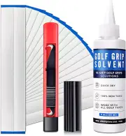 Deluxe Golf Club Grip Repair Kit - Hook Knife, Tape, Solvent & Vise Clamp