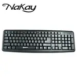 NAKAY 有線鍵盤 辦公鍵盤 USB鍵盤 107鍵 全尺寸 USB鍵盤 K-13U 現貨 廠商直送