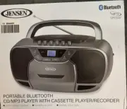 Jensen CD-590 Portable Stereo CD /Cassette Player/Recorder Radio Bluetooth New