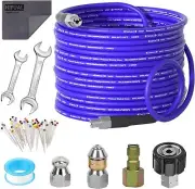 NIFUAL 25FT Sewer Jetter Kit for Pressure Washer, 5800PSI Drain Cleaner Hose 1/4