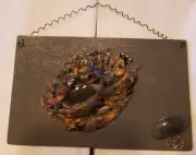 Dragons Eye Wall Hanging Sculpture Natural Labradorites One Of A Kind
