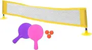 GANAZONO 1Set Mini Portable Tabletop Table Tennis Game Set Fun Indoor for Includes Rackets Net for Family Play Compact Design for Easy Storage and Use