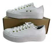 Converse by YOU CTAS Platform Lift Ox Leather White Shoe Women's Size 8.5
