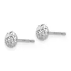 Designs by Nathan | 14k White Gold 5 mm Puff Circle Stud Earrings